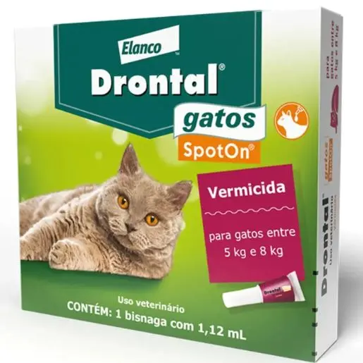 Drontal Gatos Spoton 1,12ml Vermífugo Para Gatos De 5 A 8 Kg 1 Drontal Spoton