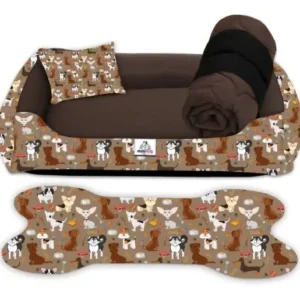 Kit Cama Caminha Pet Para Cachorro Lavável - Tamanho P