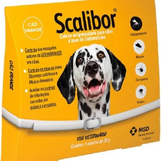 Scalibor® 25g - Coleira Antiparasitária contra mosquitos vetores da Leishmaniose - Cães porte grande 65cm - MSD Saúde Animal 1 Scalibor